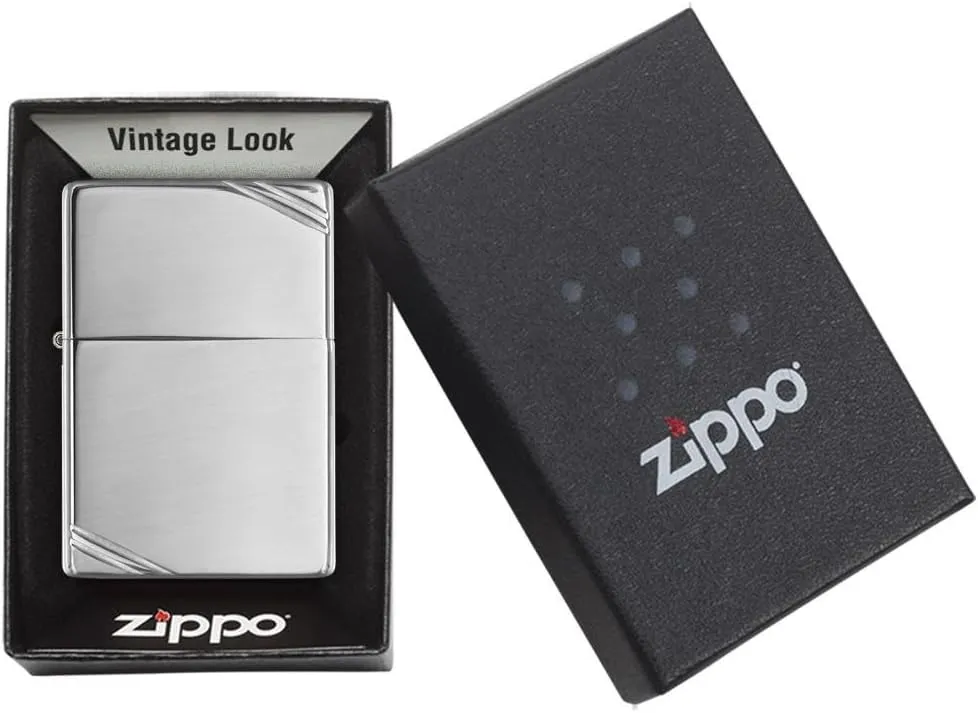 Zippo Lighter - Personalized Custom Message Engrave Chrome Windproof Lighter Vintage High Polish 260
