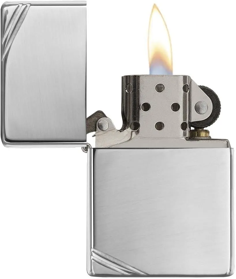 Zippo Lighter - Personalized Custom Message Engrave Chrome Windproof Lighter Vintage High Polish 260