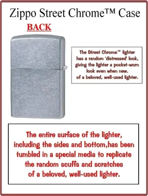 Zippo Lighter-Pirate Flag 3D Street Chrome Windproof Lighter #Z5390
