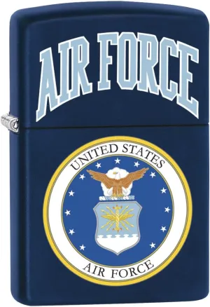 Zippo Lighter: USAF Air Force Logo - Navy Matte 79434