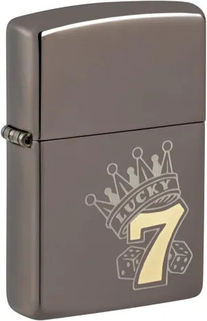 Zippo Lucky 7 Black Ice Pocket Lighter