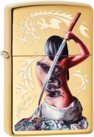 Zippo Mazzi Dragon Girl Pocket Lighter