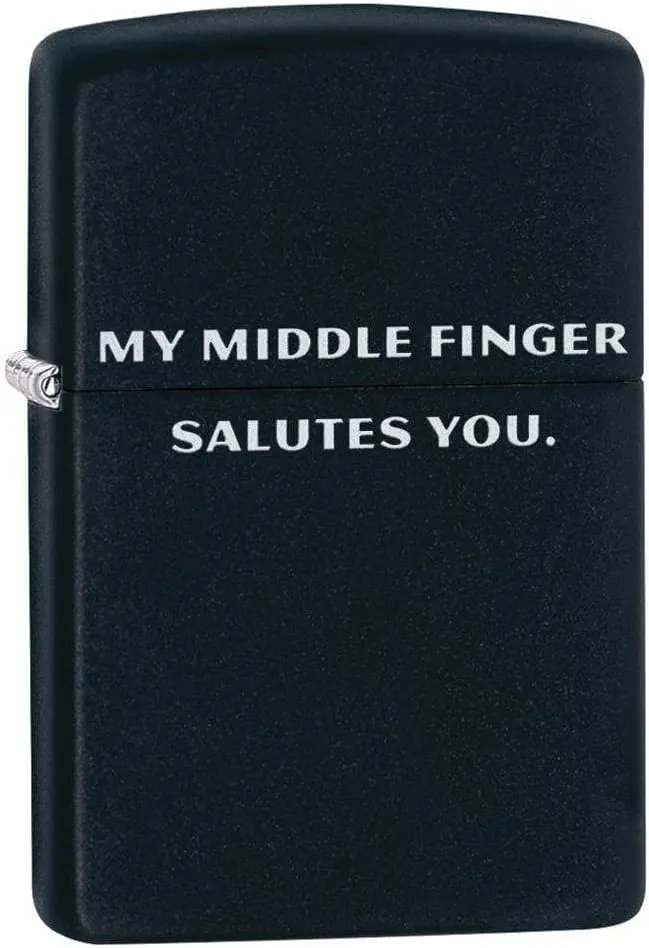 Zippo Middle Finger Design Pocket Lighter, Multi, One Size (29867)