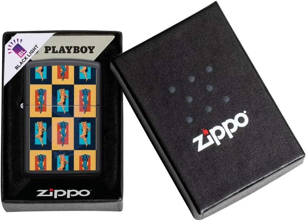 Zippo Playboy Black & White Rabbit Pocket Lighter