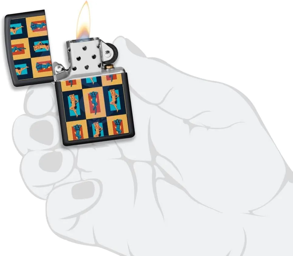 Zippo Playboy Black & White Rabbit Pocket Lighter