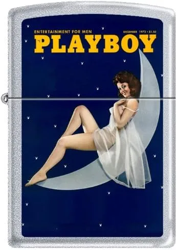 Zippo Playboy December 1973 Cover Satin Chrome Windproof Lighter NEW RARE
