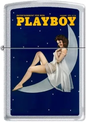Zippo Playboy December 1973 Cover Satin Chrome Windproof Lighter NEW RARE
