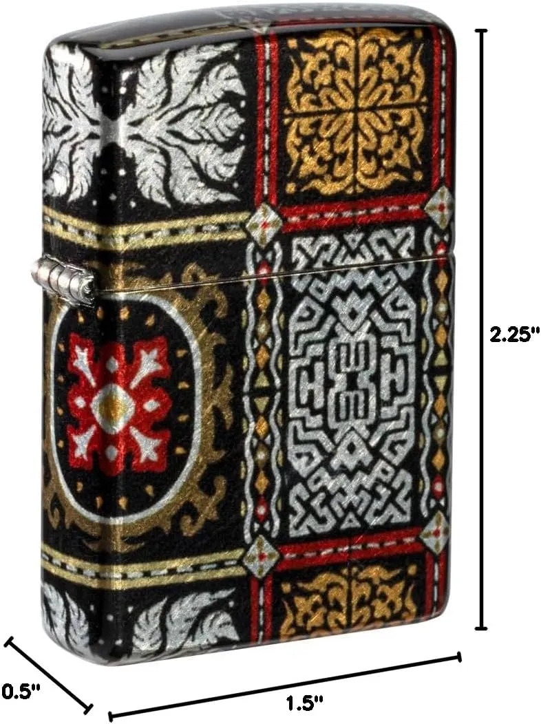 Zippo Tapestry Pattern Design Pocket Lighter