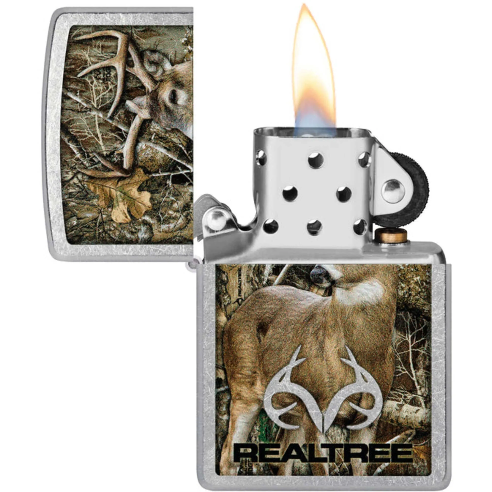 Zippo Windproof Lighter Realtree Edge Logo Classic Street Chrome Finish 46224
