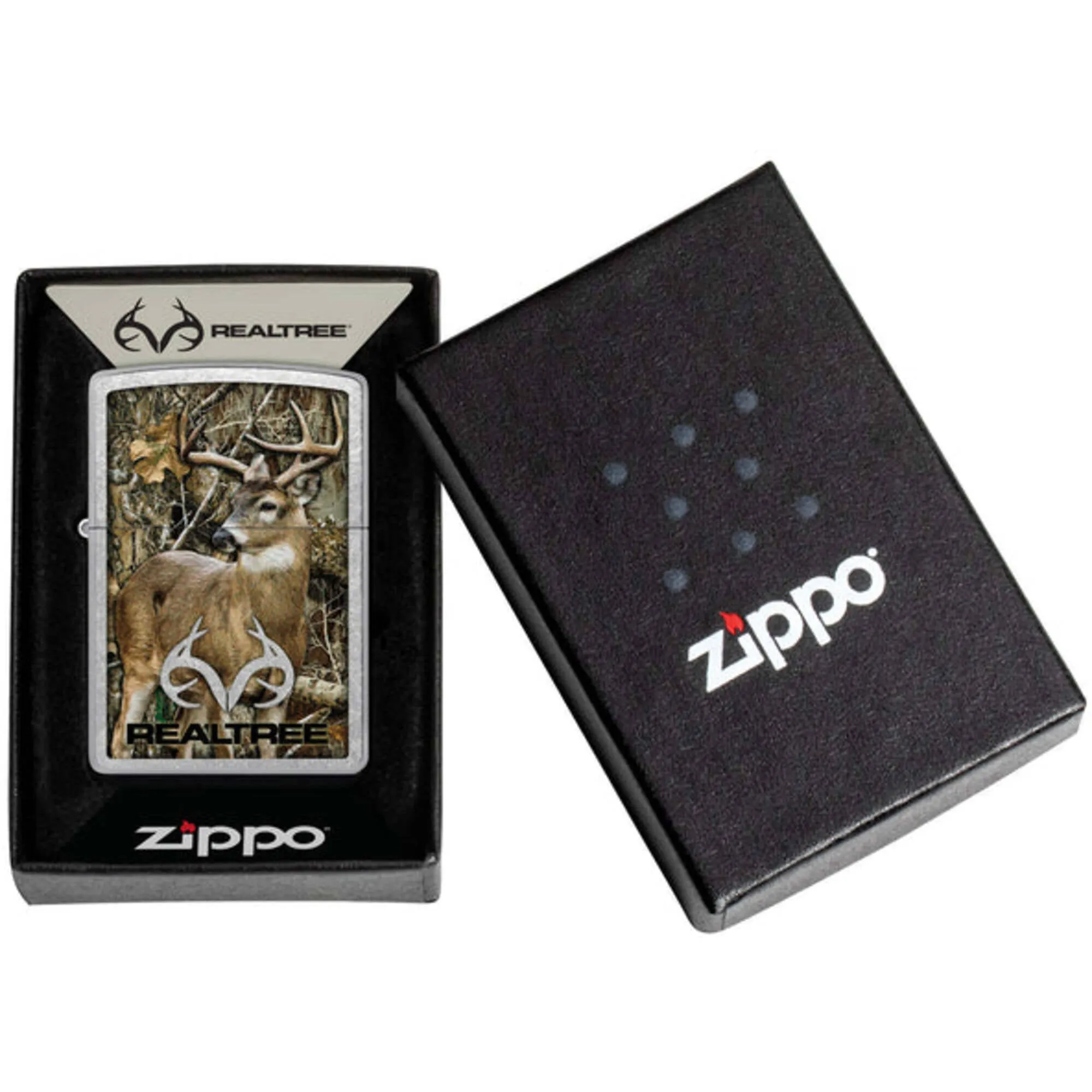 Zippo Windproof Lighter Realtree Edge Logo Classic Street Chrome Finish 46224