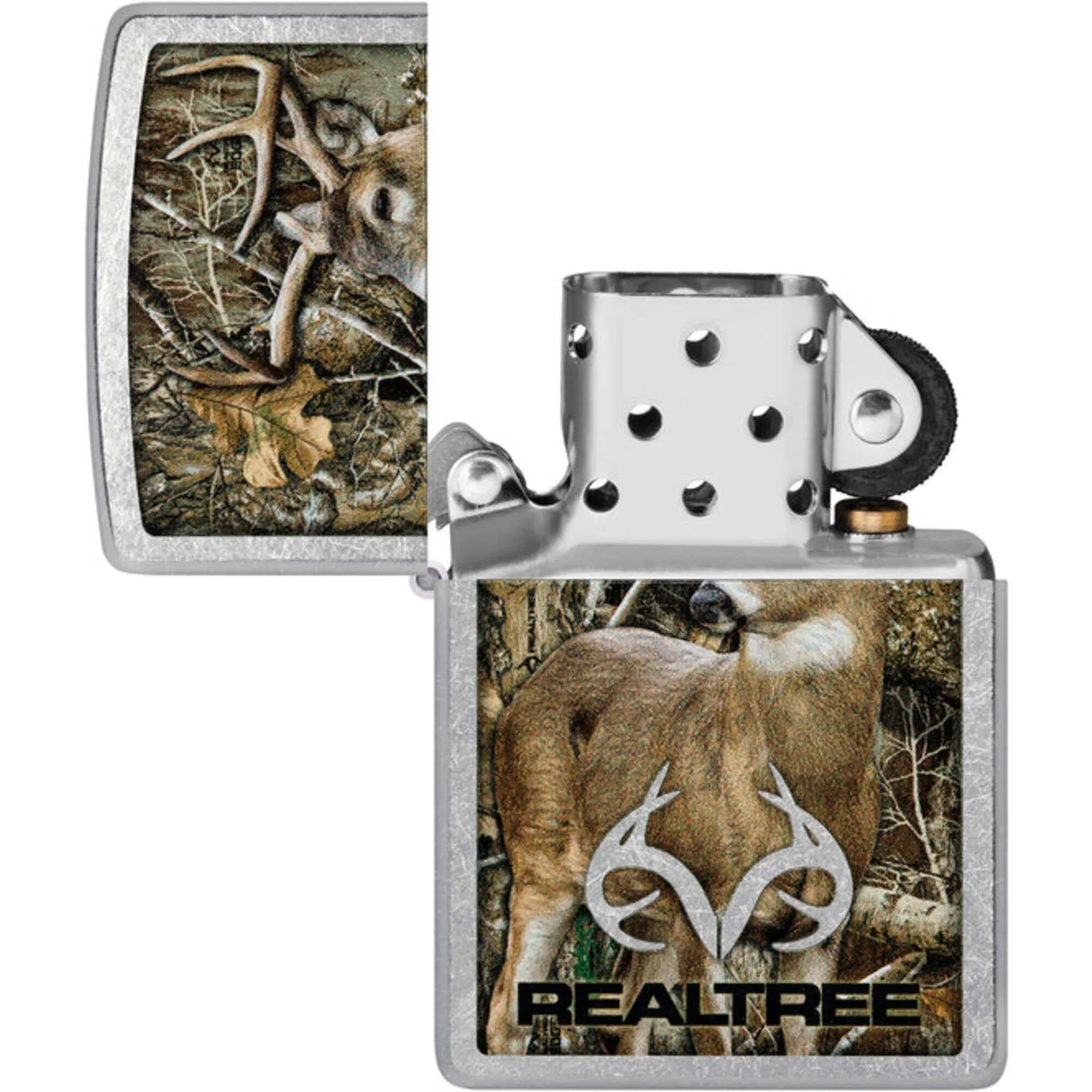 Zippo Windproof Lighter Realtree Edge Logo Classic Street Chrome Finish 46224