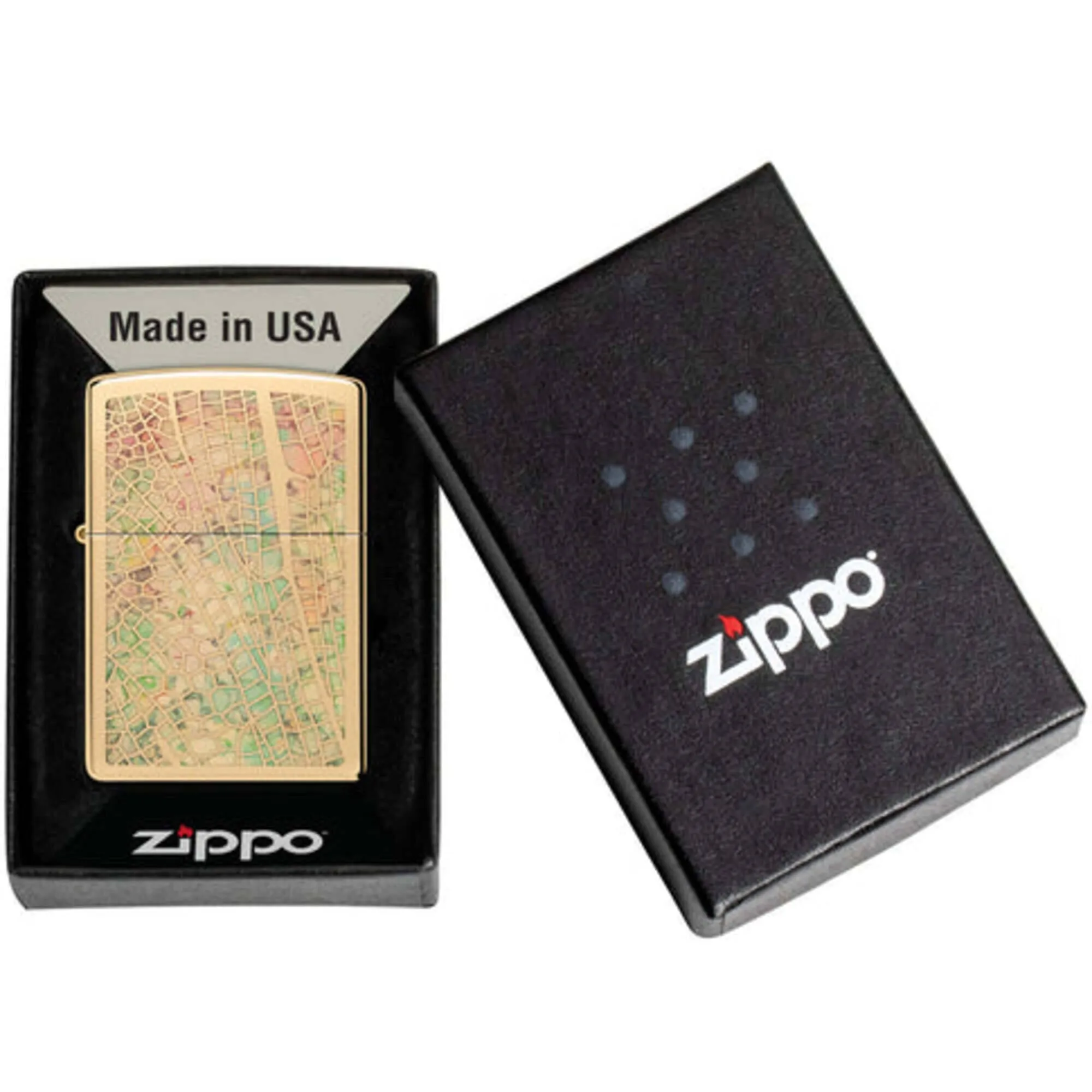 Zippo Windproof Pocket Lighter Dragonfly Wing Design High Polish Brass 46006