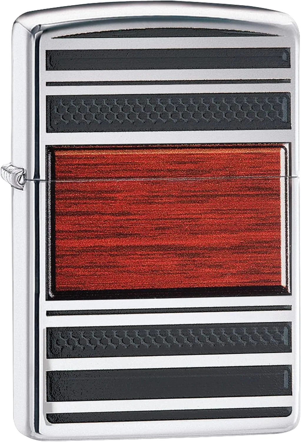 Zippo Wood Grain High Polish Chrome Pipe Pocket Lighter, One Size, Model Number: 28676