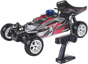 ZOSTER RC Nitro Off-Road Vehicle VRX RH1006 1:10 4WD 2.4G RC Oil Powered RTR Version High Speed Racing Car Truck Model with Force.18 Methanol Engine for Kids Ault, Red White, 41.5x25.5x14.2 cm