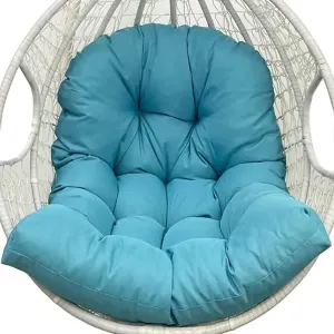 ZTGL Hanging Basket Seat Cushion, Thicken Hanging Egg Chair Cushion, Waterproof Basket Chair Cushion for Patio Garden, Outdoor Basket Egg Chair Seat Pads Back Cushion,Blue